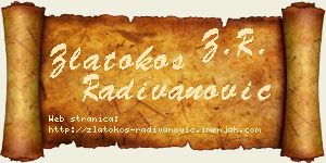 Zlatokos Radivanović vizit kartica